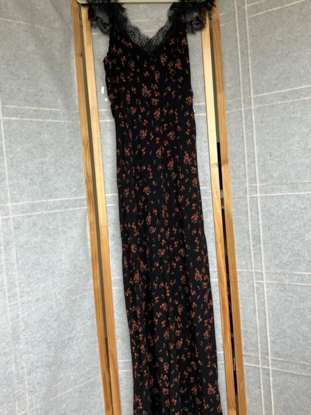 Rumored Lace Floral Maxi Dress Women's Small, Wedding Cocktail Party, Boho Goth - Picture 2 of 13